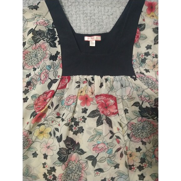 Lux Floral Sheer Blouse Small Boho Y2K Feminine Cottage Cire - Picture 4 of 9